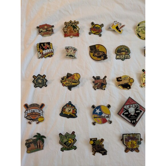 Softball Mostly CA, CO, AZ, etc Girls Fast Pitch Pin Collection 53 + Rare Find - Picture 6 of 6